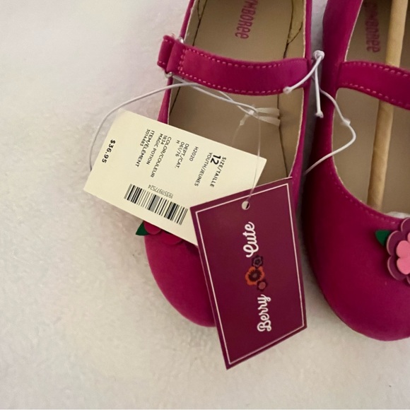 Gymboree Berry Cute Pink Flower Ballet Flats - Picture 3 of 4
